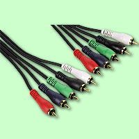 YUV Kabel 1,5 m + Audio (5x Cinch) Gold Version