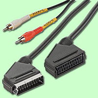 Kabel Adapter f�r Stereoanlage 2,5m (Scart Verl�ngerung)