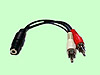 Kabel Y-Adapter 3,5 mm Klinke weiblich-> Cinch 1,5m