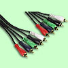 YUV Kabel 1,5 m + Audio (5x Cinch) Gold Version