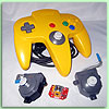 Nintendo 64 Original Controller Gamecube Style Analogstick mit micro-upgrade gelb