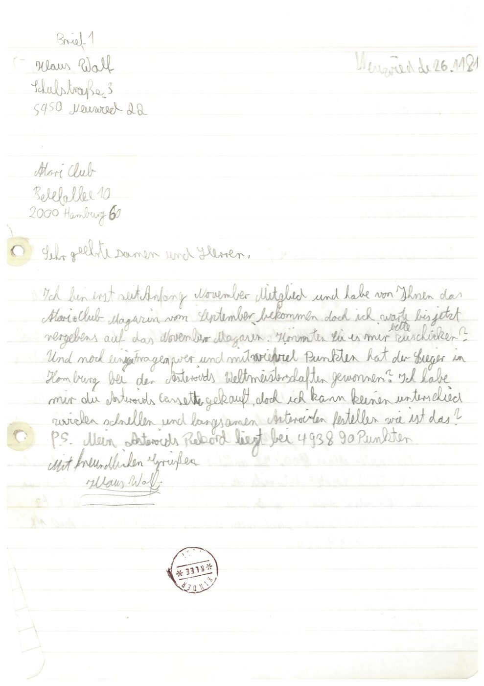 Brief: WM-Frage