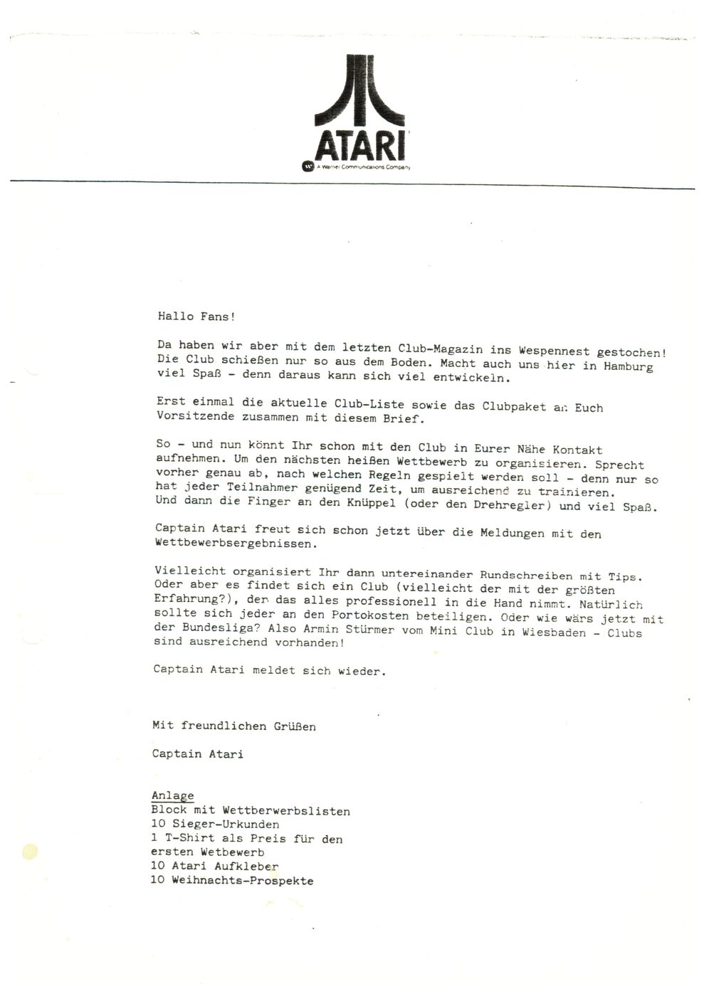 Dez. 1981: Rundschreiben