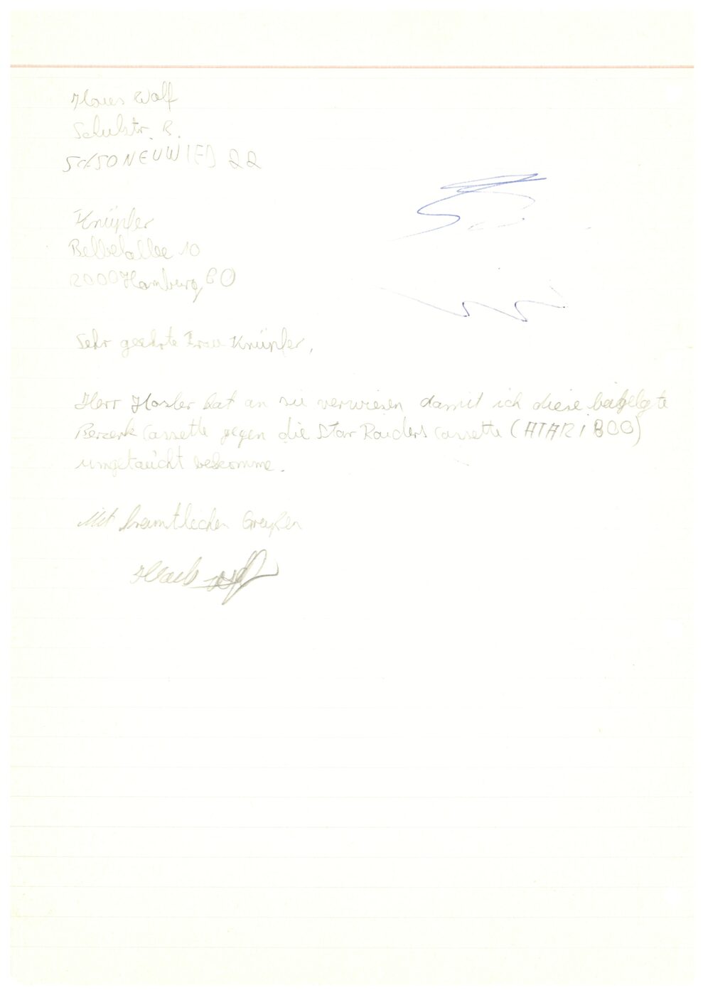 Bleistift-Brief