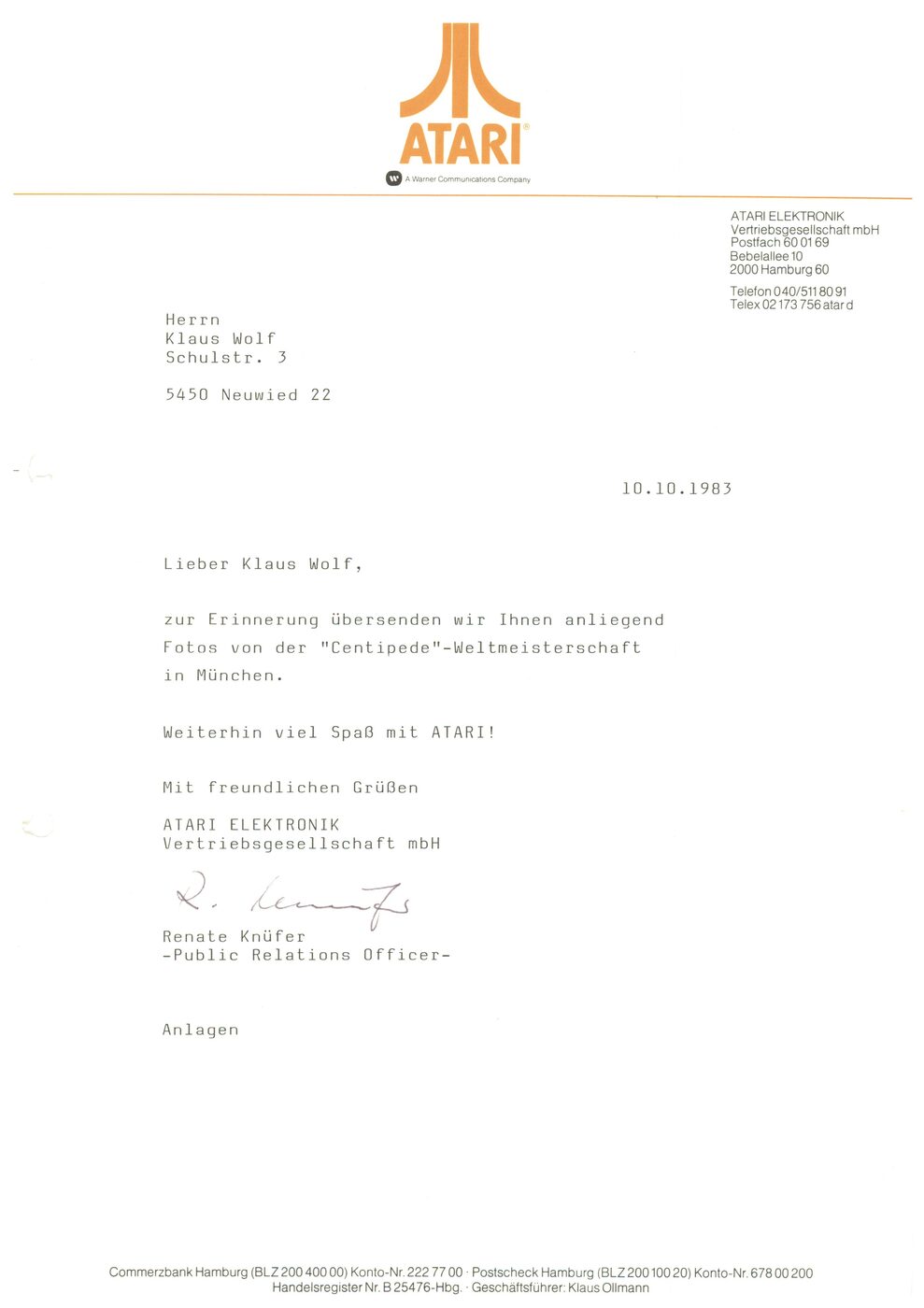 10. Okt. 1983: WM-Fotos