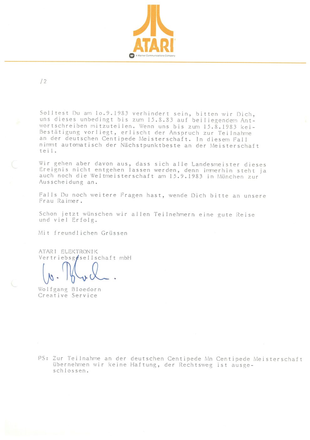 5. Aug. 1983: Einladung Berlin S.2