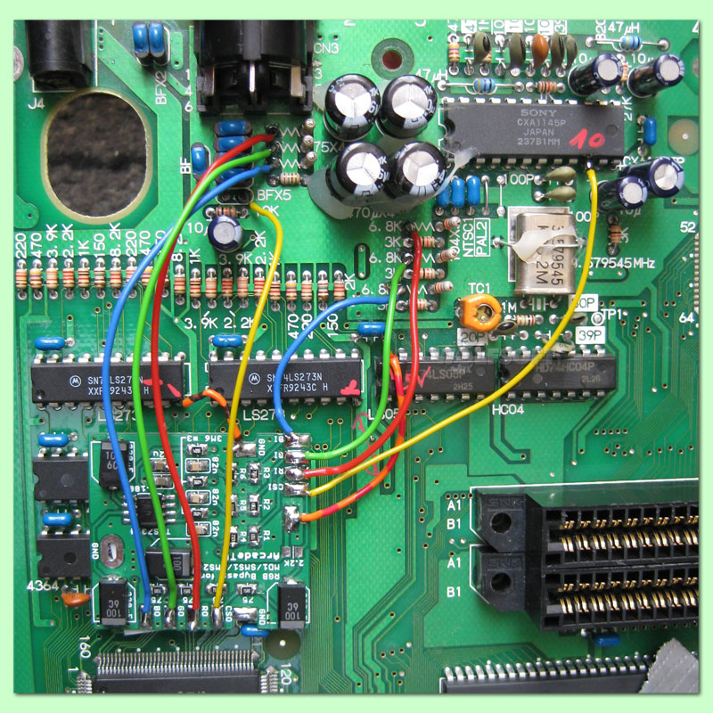 Neo Geo RGB-fix Mod (no more vertical lines)