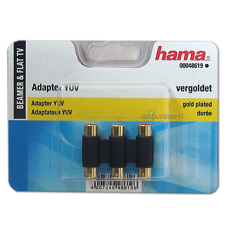 Cinch Adapter Buchse-Buchse 3-fach (YUV)