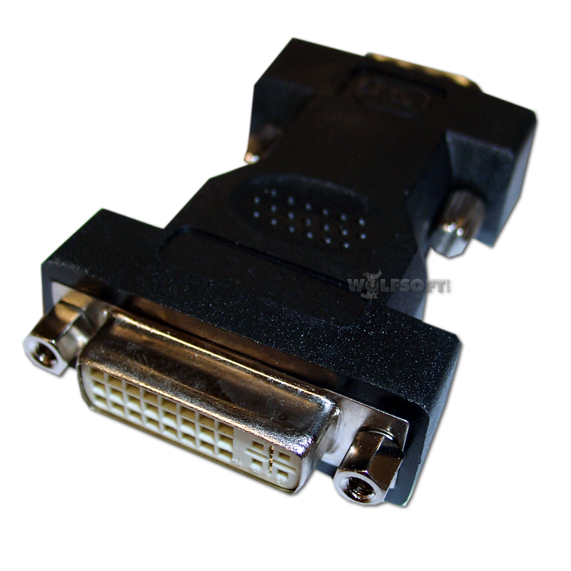 DVI-I VGA Adapter, (24+5 weiblich, HD15 männlich)