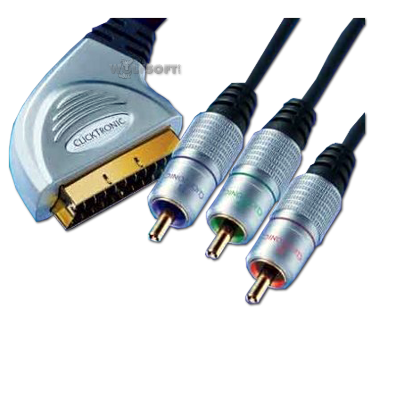 ClickTronic Scart -> 3x Cinch (5m)