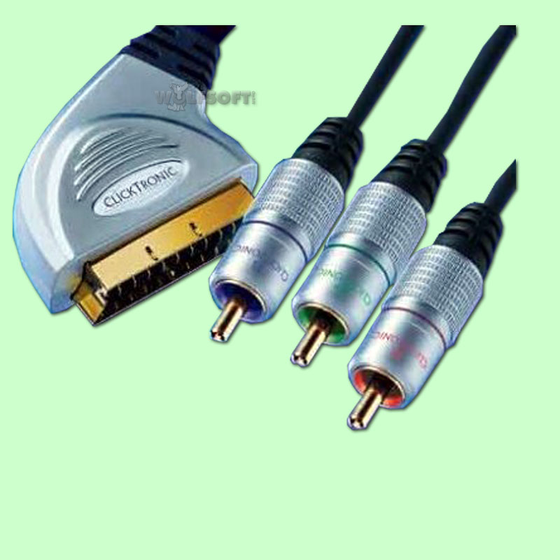 ClickTronic Scart -> 3x Cinch (5m)