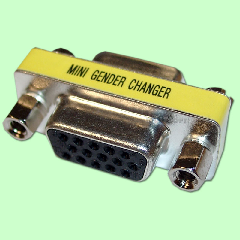 Mini Gender Changer VGA HD15F-HD15F (weiblich-weiblich)