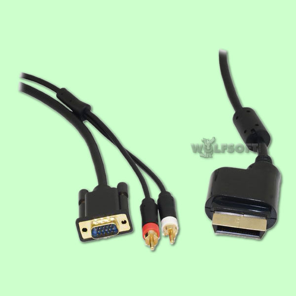 5.1 VGA-HD-Kabel Gold m. Opt. Ausgang XBOX 360