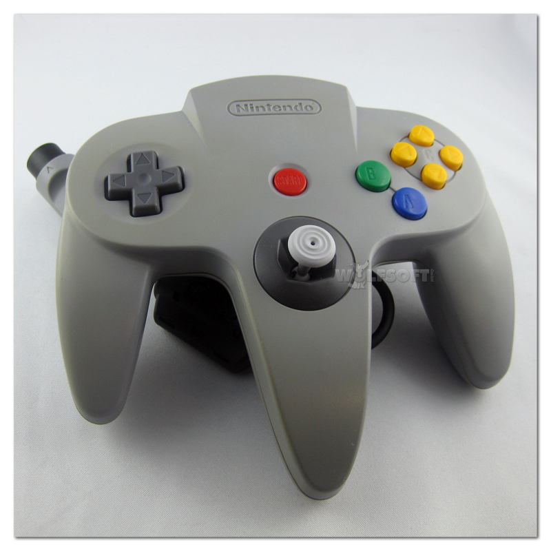 Nintendo 64 Original Controller mit neuem Analogstick grau