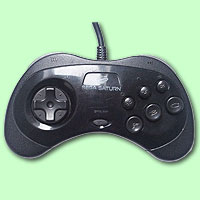 Saturn Controller black (Orginal Sega) 6 Button MK-80313