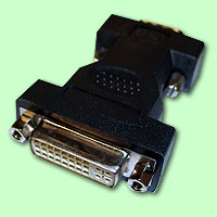 DVI-I VGA Adapter, (24+5 weiblich, HD15 mnnlich)