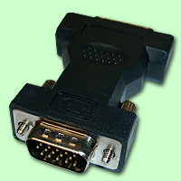 DVI-I VGA Adapter, (24+5 weiblich, HD15 mnnlich)