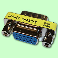 Mini Gender Changer VGA HD15F-HD15M (weiblich-mnnlich)