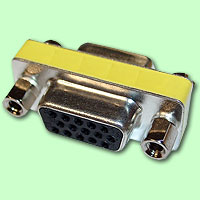 Mini Gender Changer VGA HD15F-HD15F (weiblich-weiblich)