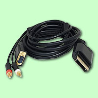 5.1 VGA-HD-Kabel Gold m. Opt. Ausgang XBOX 360