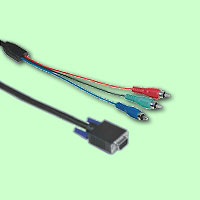 Verbindungskabel YUV -> VGA (2m) 3 Cinch-Stecker - 15 pol.-VGA-Stecker