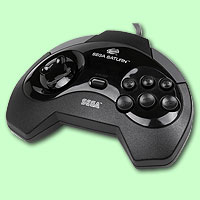 Saturn Controller black (Orginal Sega) 6 Button MK-80301