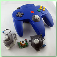 Nintendo 64 Original Controller Gamecube Style Analogstick mit micro-upgrade blau