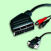 VGA-Stecker 15pol.-> Scart Stecker 2m mit 3,5mm Audio Klinke